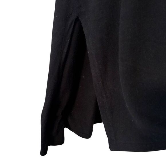 Philosophy 1X black soft boatneck short sleeve hi lo tunic long side vents - Picture 4 of 8
